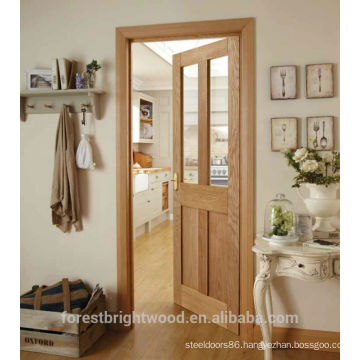 Interior living room 4 panel white oak wooden door mordern